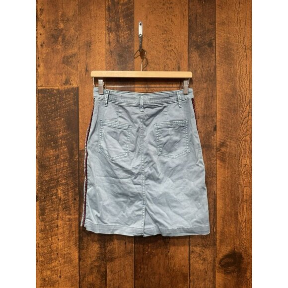 Anthropologie Pilcro and the Letterpress Button Chino Pencil Skirt Size 4 EUC - Picture 3 of 7